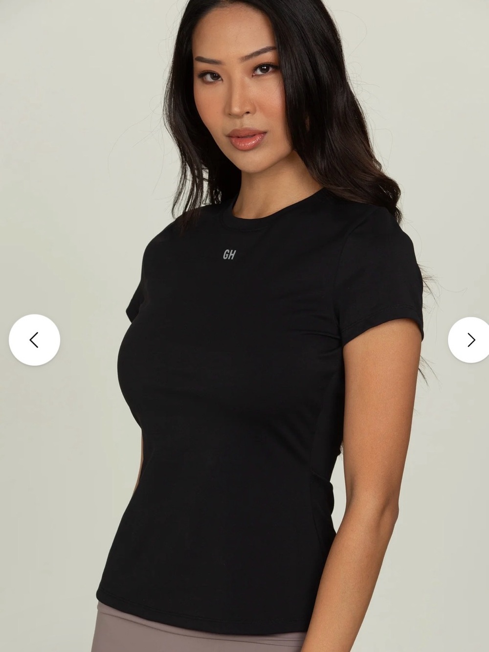 Black Essential Full Length Crewneck Top